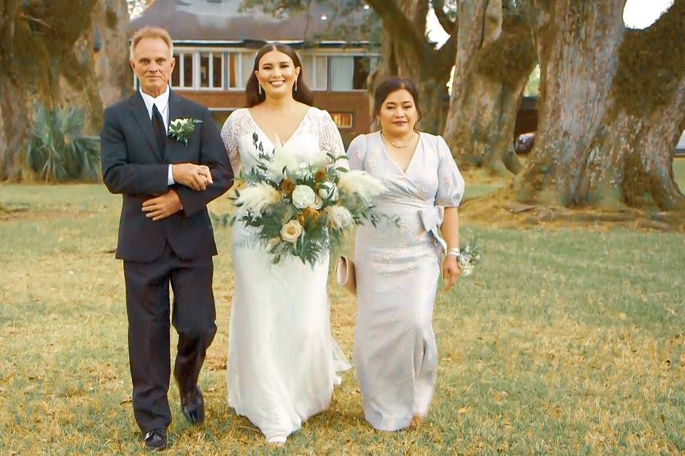 Wow, the parents and the bride
