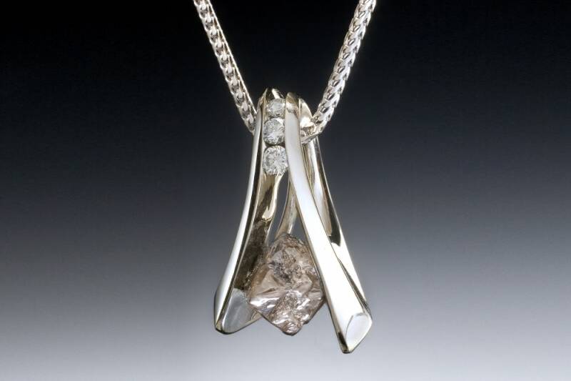 Diamond Crystal Split Pendant