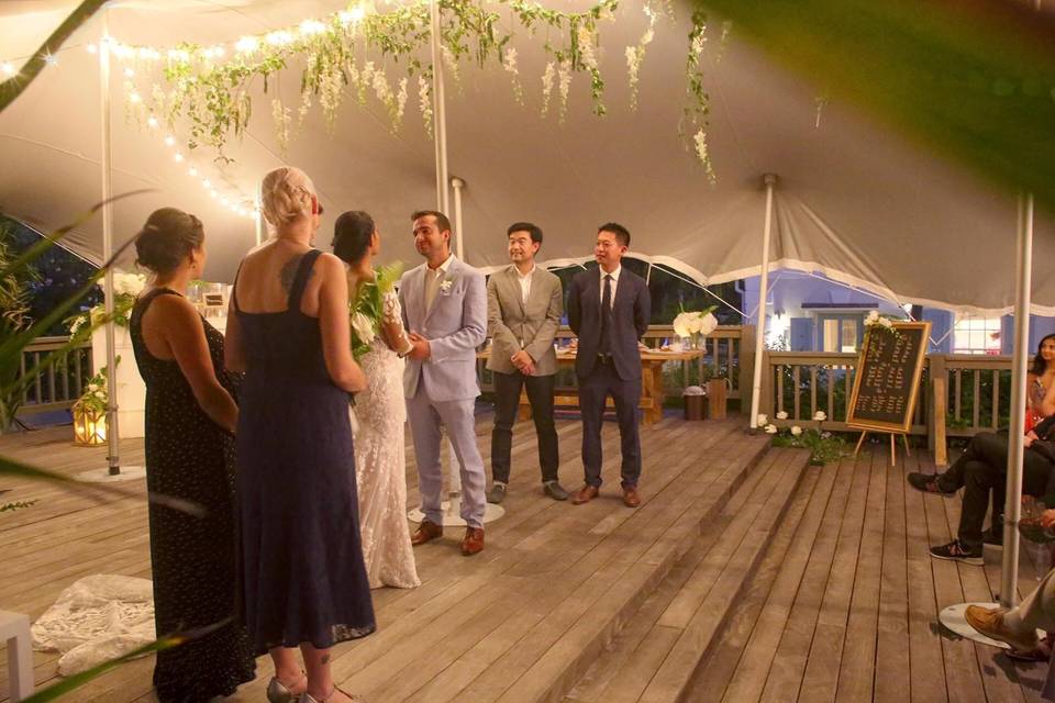 Ceremony on the deck