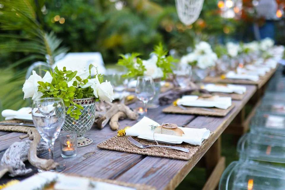 Rustic table setup