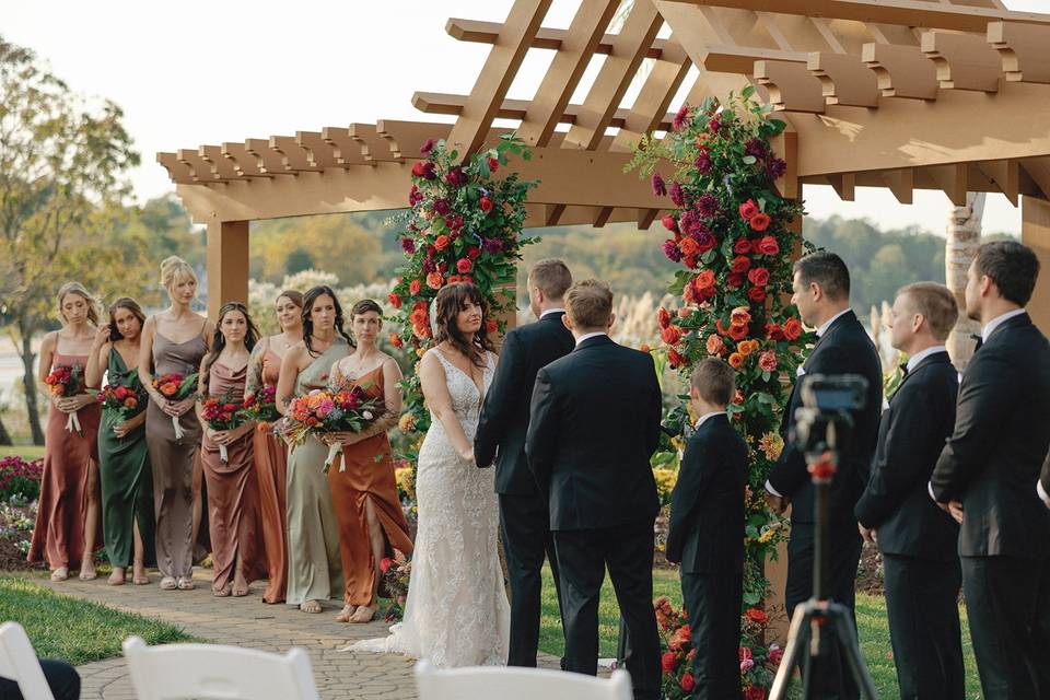 Fall wedding outside