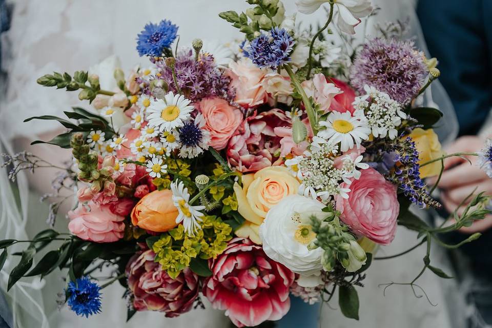 Spring bridal bouquet