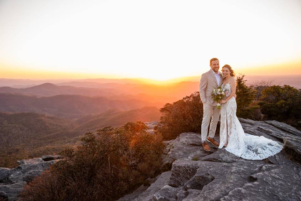 Sunrise elopement in NC