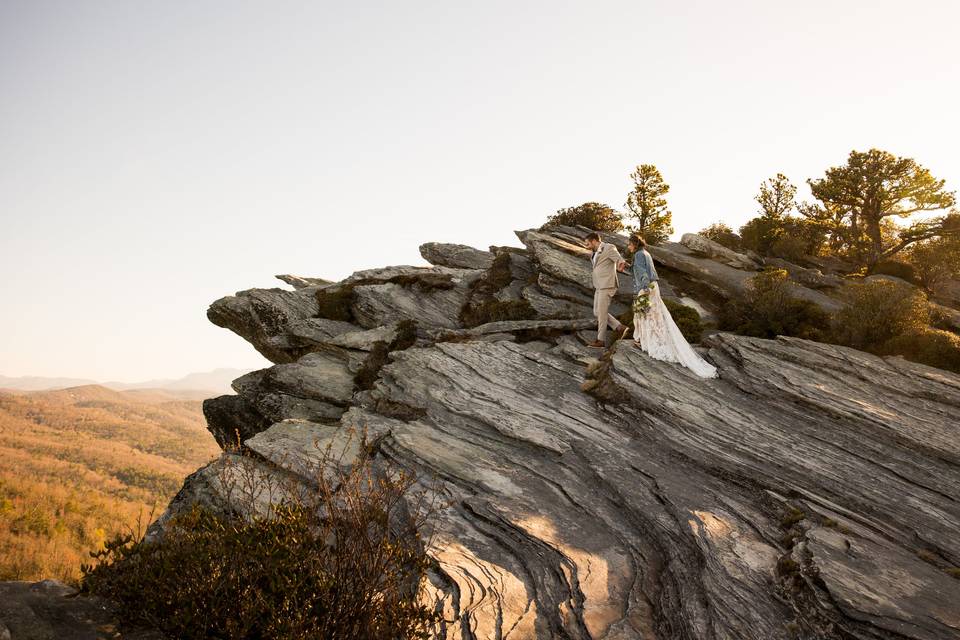 Cliffside elopement