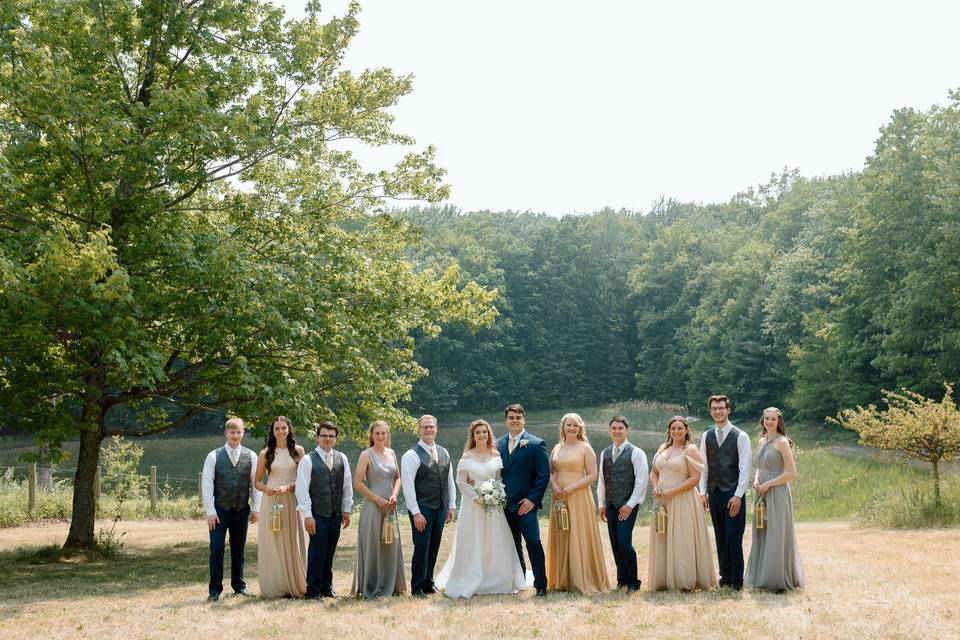 Bridal Party Country Wedding