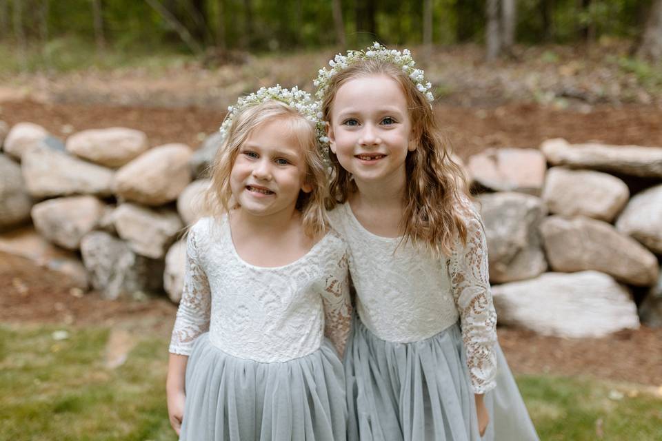 Flower girl dress flower crown