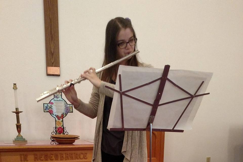 Practicing the flute