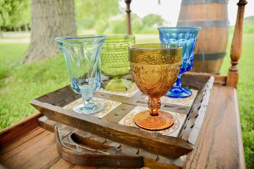Goblets & Serving Tray