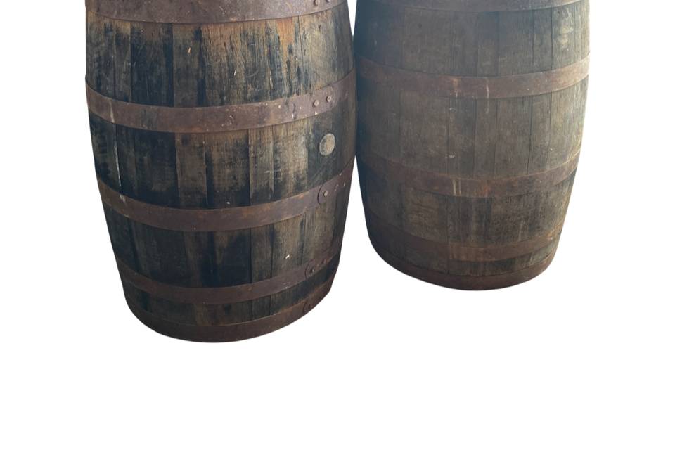 Rustic Whiskey Barrels