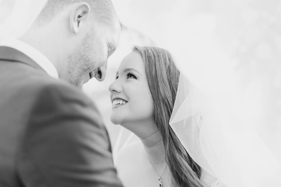 Under the veil newlyweds