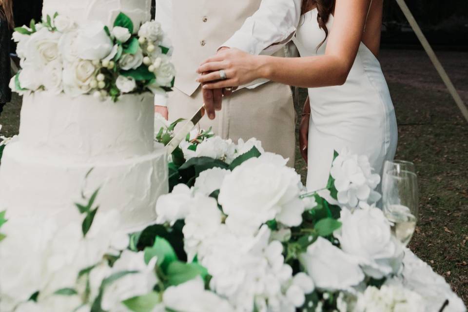 Cutting the cake