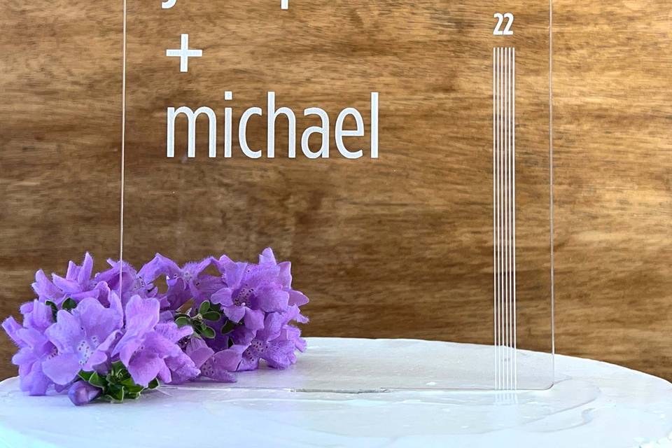 Etched Cake Topper