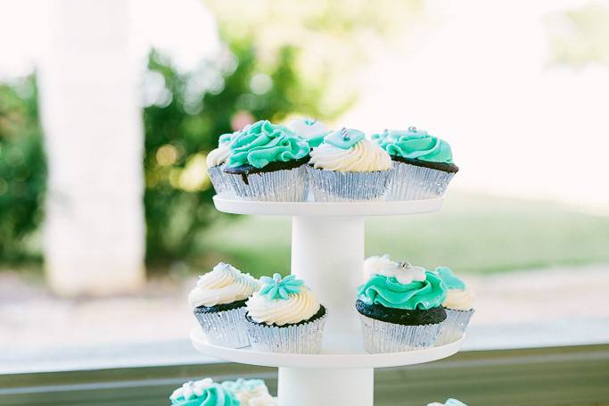 Teal cupcake