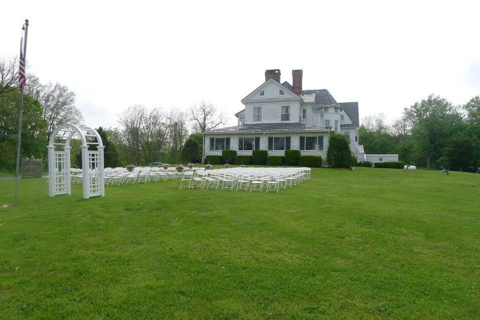 Wedding ceremony setup