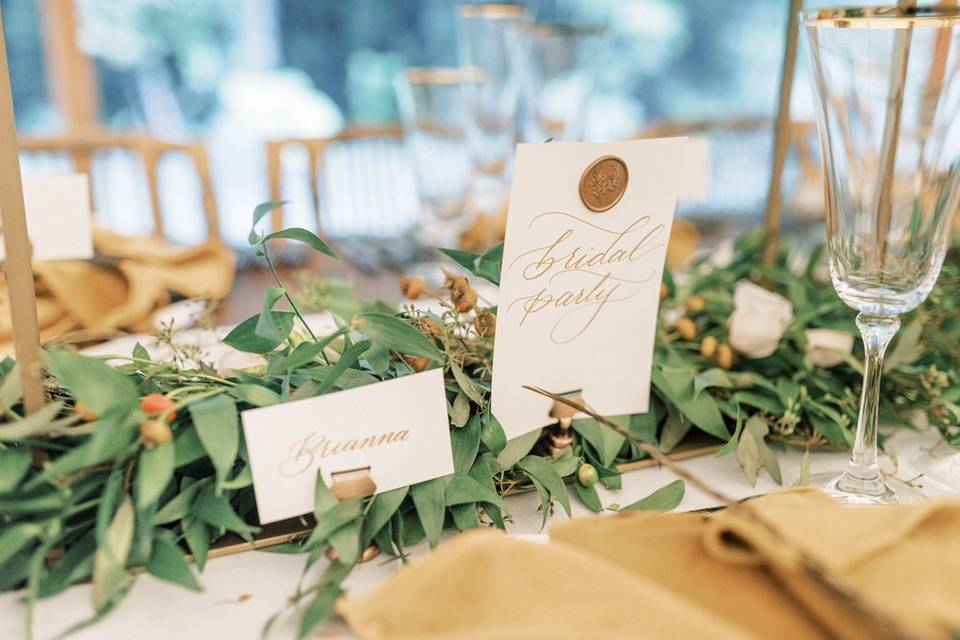 Place Card and Table Number