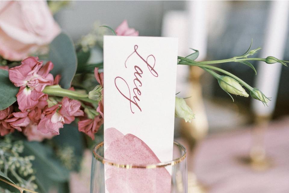 Watercolor place cards