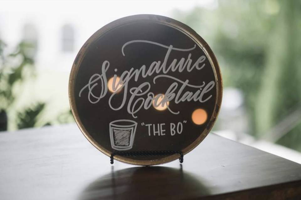 Signature Cocktail Signage