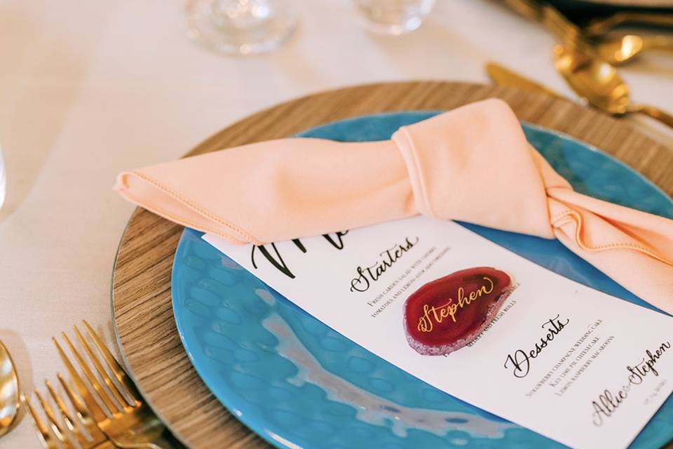 Menu and place card