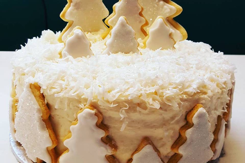 Christmas tree cookie cake