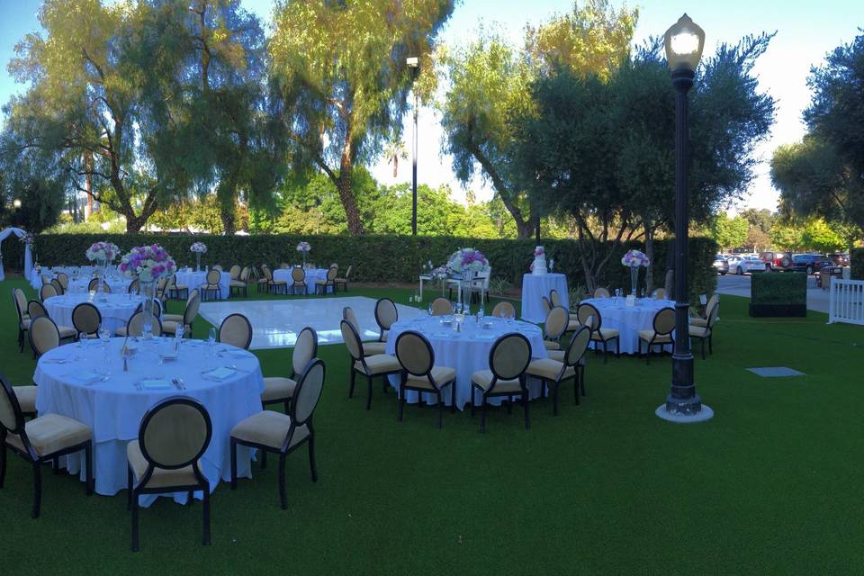 Wedding lawn panoramic