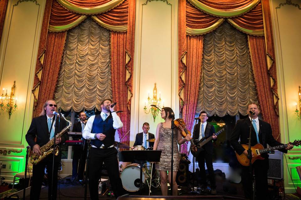 Performing at a wedding