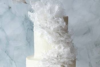 Ethereal two-tiered cake