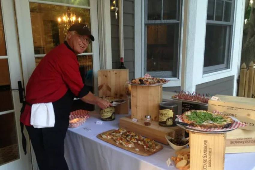 Rustic food station