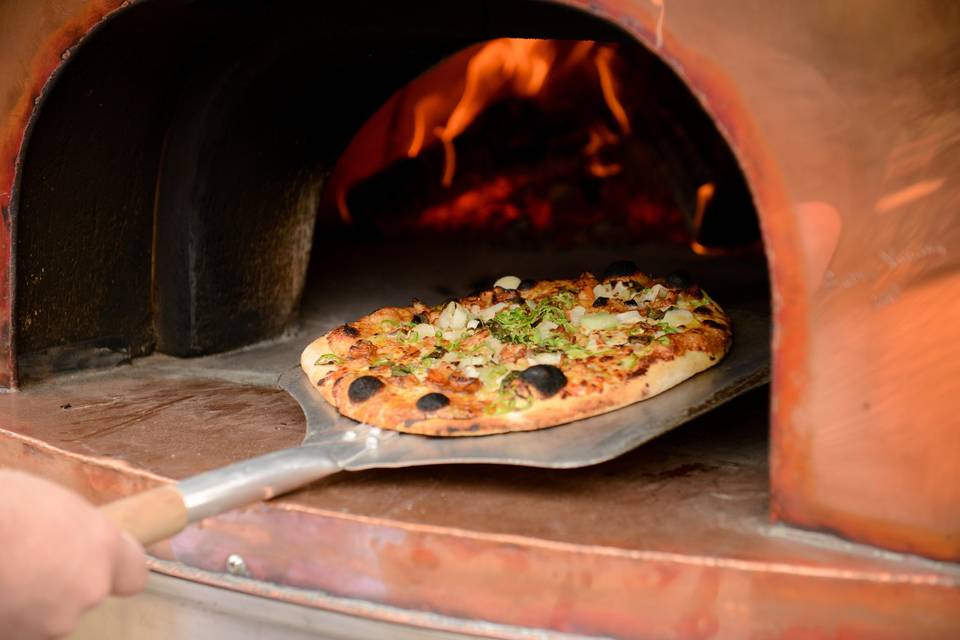 Wood-fired pizza