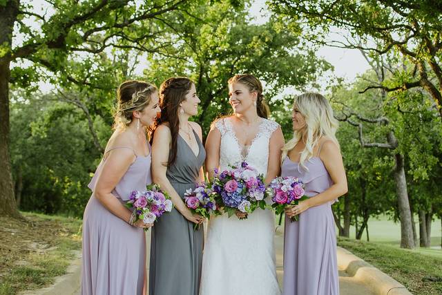 A bride and her maids