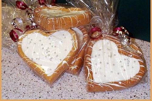 6-ounce heart-shaped cookies.