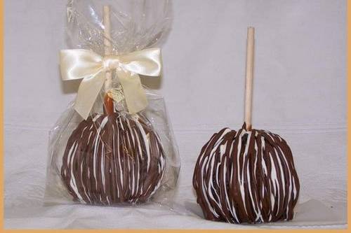 Caramel Apple with Milk, Dark and White Chocolate.