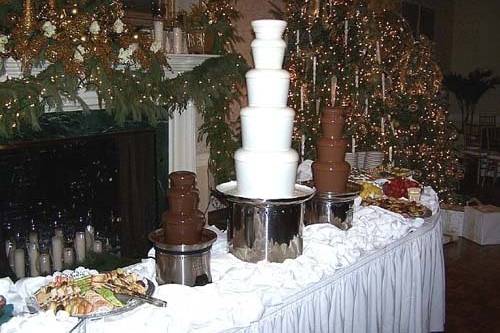 Fountain display at local corporate holiday party.