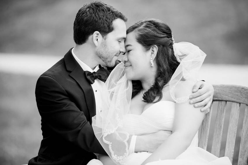 B&w wedding portrait