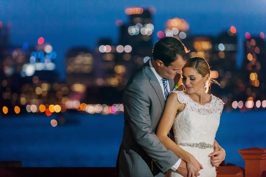 Boston wedding skyline