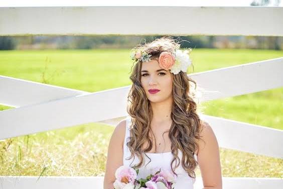 Bride in white