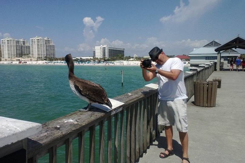Michael taking pics in Clearwater FL.