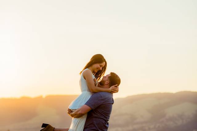 Wildflower engagement shoot