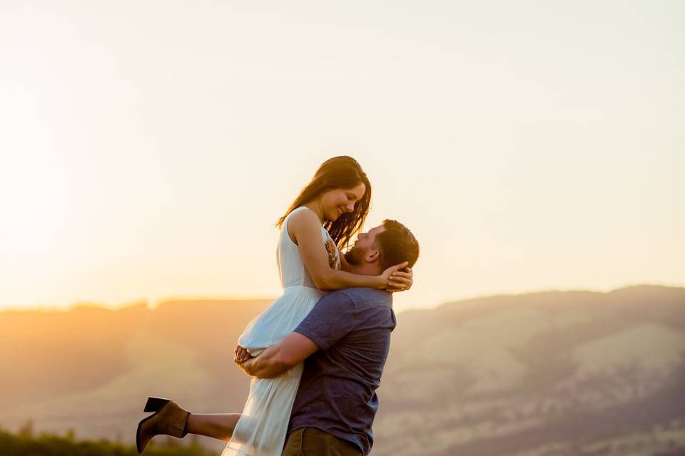 Wildflower engagement shoot