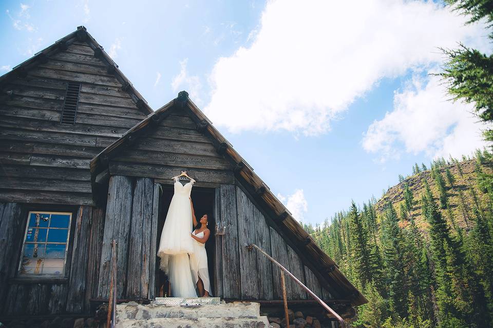 Bride on a mountain