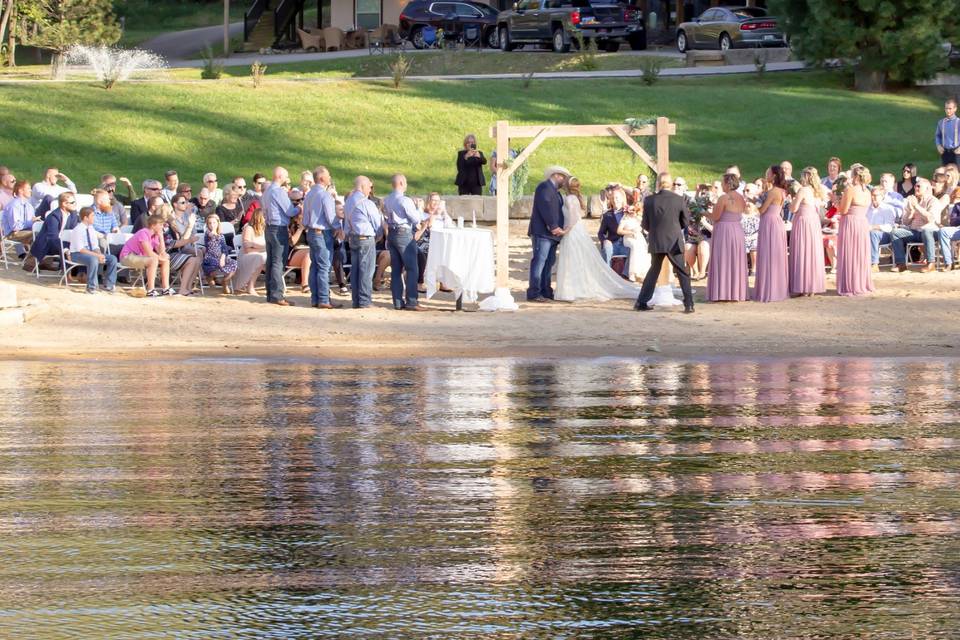 Lakeside wedding event