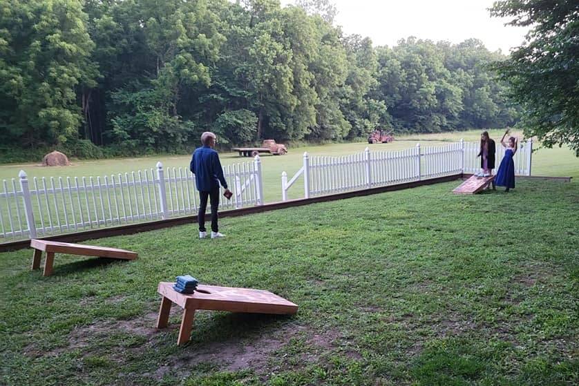 Guests enjoying the meadow