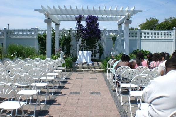 Outdoor wedding ceremony