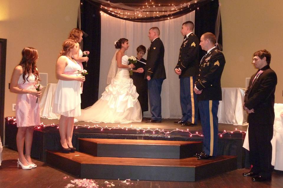 Signing the wedding certifcate