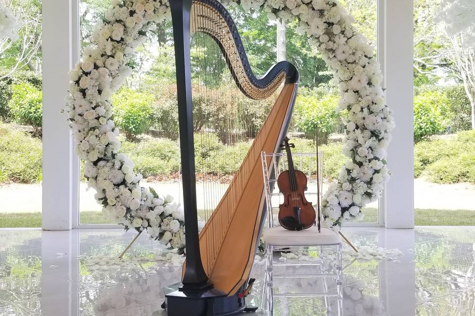 Harp + Violin at Tate House