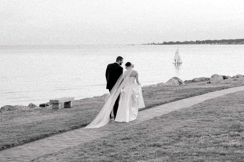 Coastal wedding portraits