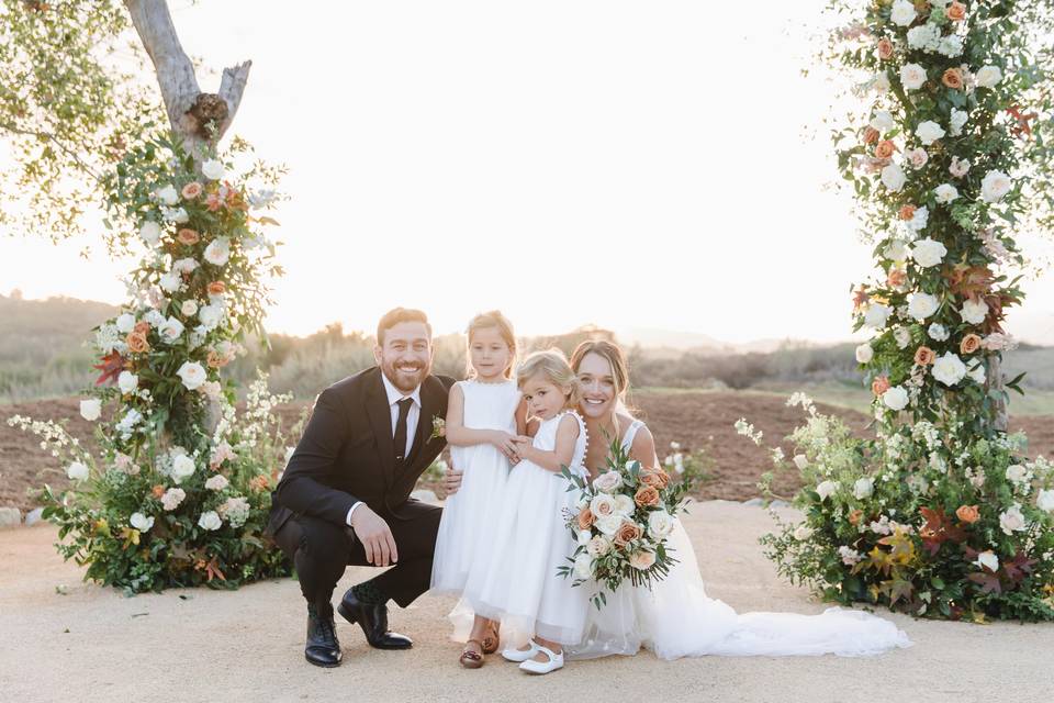Family Photos at Ceremony Site