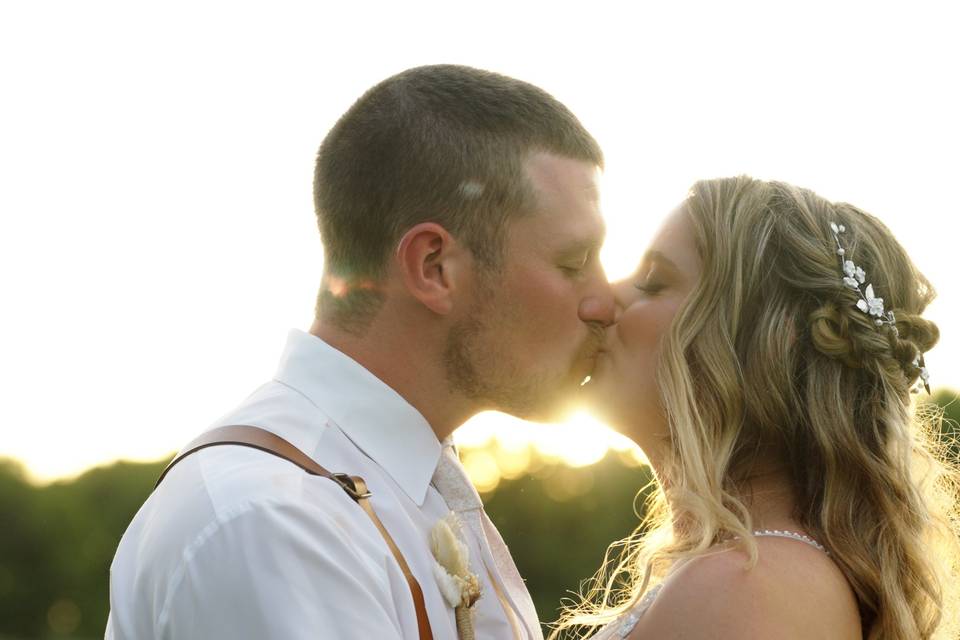 Golden hour kiss