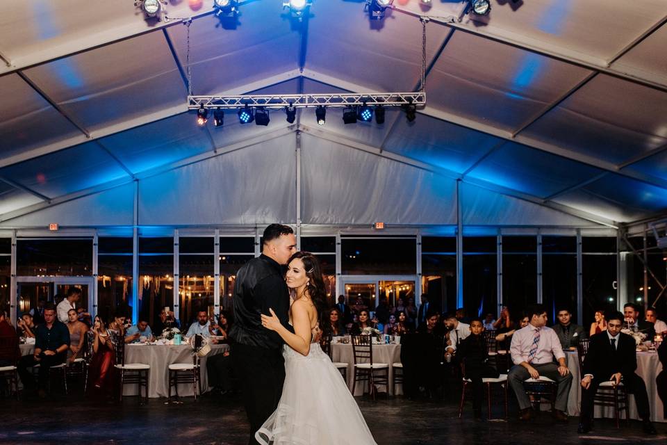 The first dance as newlyweds