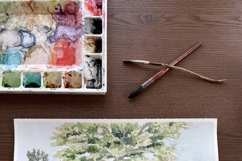 4 Colors + eyeshadow compact: A Step-by-Step Guide to Making a Tiny Travel Watercolor  Kit, by Kate Rutter