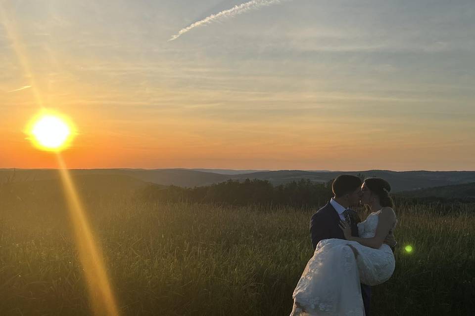 Couple by sunset